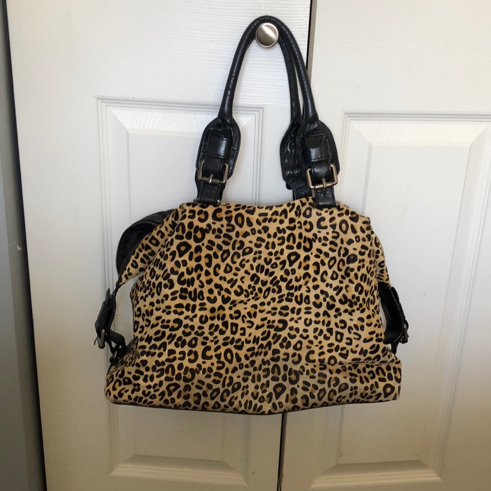 Leopard Print Cow Hair Purse